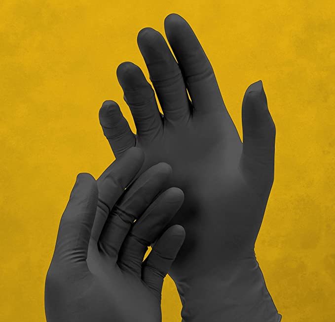 Dark Light Black Nitrile Gloves - Exam Grade, Powder Free (9 Mil), 1,000 Gloves - BOGO 20% OFF