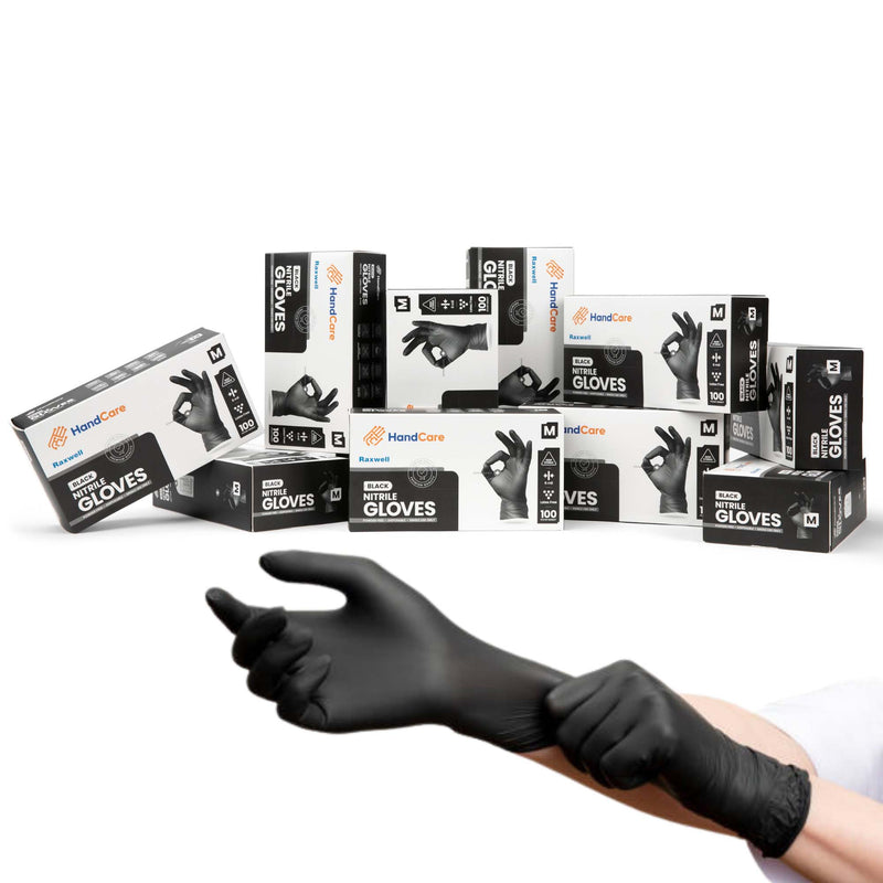 HandCare Black Nitrile Gloves - Exam Grade, Powder Free (6 Mil) - BOGO 20% OFF