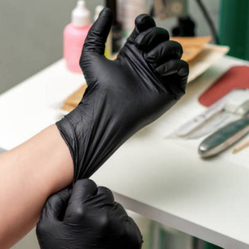 Polysilk by Shamrock Black Latex Gloves - Exam Grade, Powder Free (4 Mil), 1,000 Gloves - BOGO 20% OFF