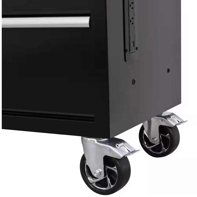 Modular Tool Storage 52 In. W X 20 In. D Standard Duty Black Mobile Workbench Cabinet